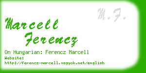 marcell ferencz business card